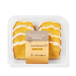 Marketside Iced Lemon Sliced Loaf Cake, 14.1 oz, 8 Count