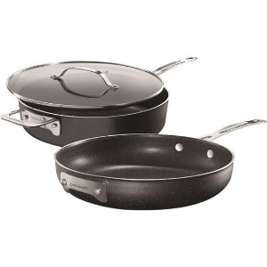 Granitestone Stackmaster 3 Piece Stackable Cookware Set - Black