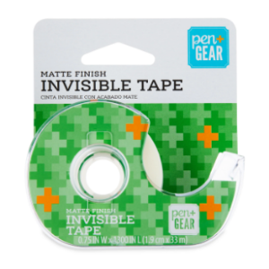 Pen+Gear Invisible Tape, .75" x 36 yd, Clear Matte Finish