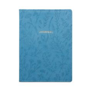 Pen + Gear Leatherette Embossed Jumbo Journal, Blue, 7.375" x 10.25" x 0.75", 192 Lined Pages